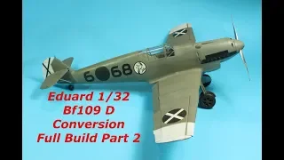 Eduard 1/32 Messerschmitt bf 109 D with Alley Cat Conversion, Full Build Part 2