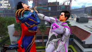 GTA 5 - Superman Collector of Worlds vs Superboy-Prime | Who Is Stronger?