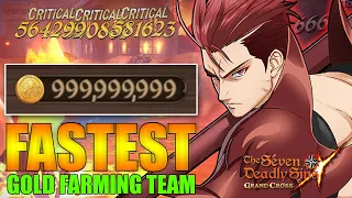 THE *NEW* FASTEST AFK GOLD FARMING TEAM! (WITH TYR!) MAKE BANK WHILE YOU SLEEP! | 7DS: Grand Cross