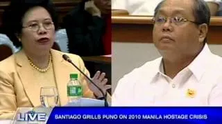 Santiago grilling Puno on 2010 Manila hostage crisis