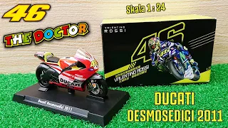 Diecast Miniatur MotoGP Ducati Desmosedici GP11 Valentino Rossi Skala 1:24