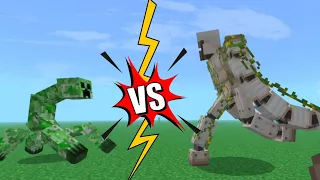 ¡¡MEGA CREEPER VS MEGA GOLEM!! / MINECRAFT BATTLES