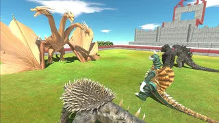 How Powerful Ghidorah Vs MonsterVerse Godzilla - Animal Revolt Battle Simulator