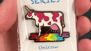 Unicow Glitter Lapel Pin!