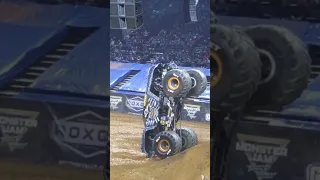 Monster Jam Max D with a Nose Wheelie