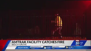 Amtrak facility catches fire