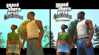 Synchronised Comparison of Mission #1 | GTA: San Andreas (2004) vs Definitive Edition (2021)