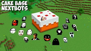 SURVIVAL CAKE BASE with JEFF THE KILLER AND 100 NEXTBOTS in Minecraft Coffin meme