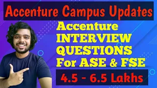 Accenture Interview Questions & Answers ASE & FSE | Accenture Interview Experience & Preparation