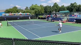 Match point ITF J1 College Park boys singles final