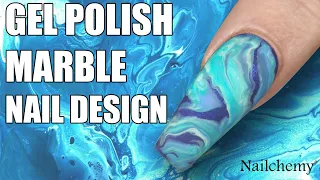 Gel Polish Marble Nail Art Design