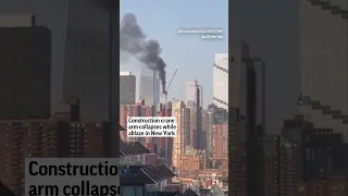 Construction crane collapses in New York