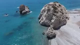 Aphrodite's Rock - Cyprus .. Beautiful Aerial Video