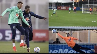 Neymar, Vinicius, Raphinah and Richarlison D€adly Shooting Drill in Brazil Training Qatar World Cup