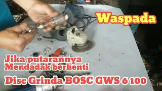 Cara mengganti laher/Bearing pecah Bosch Gws 6 100