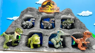 7 Dinosaur Cave | Hulk VS Dino Eggs | Tyrannosaurus Rex Battle Video