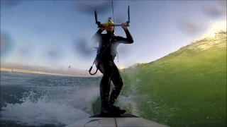 Fantastic wave kitesurf day in Cape Town Dolphin Beach South Afrika 2017. 3 camera setup