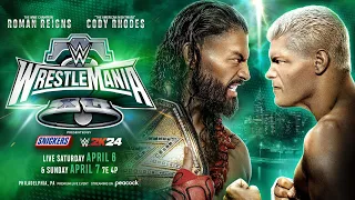 Roman Reigns vs Cody Rhodes for Undisputed WWE Universal Championship at WrestleMania 40 (WWE 2K24)
