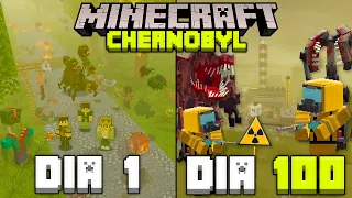 SOBREVIVI 100 DIAS em APOCALIPSE PARASITA CHERNOBYL no MINECRAFT HARDCORE - O MELHOR FILME