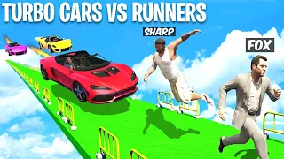 Ultimate Turbo Cars Vs Runners | GTA 5 Adversary Mode - Black FOX