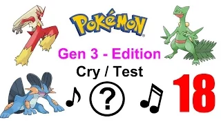 Pokemon cry test 18 (Gen 3)