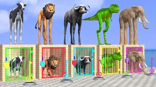 Max Level Long Legs Cow Elephant Lion Gorilla T-Rex Choose The Right Key ESCAPE ROOM CHALLENGE