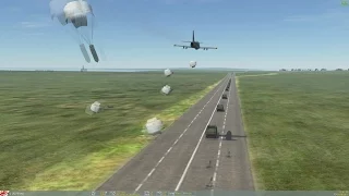 DCS, L39ZA, parachute retard bombing, low level.