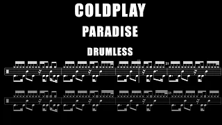 Codlplay - Paradise - Drumless (with scrolling drum sheet)