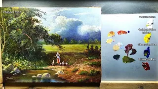 How I Paint Landscape Just By 4 Colors Oil Painting Landscape Step By Step 13 By Yasser Fayad 2