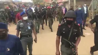 Governor Seyi Makinde's Arrival at the Scene of Shasha Market Crisis in Ibadan with 4 Northern Gov.