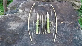 How To Build Most Beautiful Bow And Arrow  On Battery Life Top Mountains By Ancient Skill