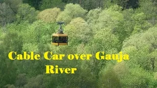 Cable Car over Gauja River.Latvia Sigulda