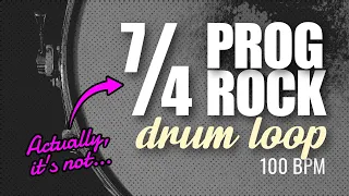 7/4 Progressive Rock/Metal Odd Time Groove (Drum Loop 100 BPM)