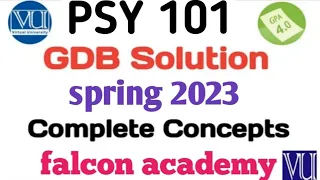 Psy101 gdb solution 2023|Psy 101 gdb solution 2023|Psy 101 gdb solution spring 2023|Psy101 gdb