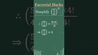 Factorial Hacks | Simplify The Math Problem | Math Tricks | Letstute
