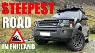 STEEPEST ROAD IN ENGLAND in a LAND ROVER DISCOVERY 3 - Hardknott Pass / Wrynose Pass | *RAW FOOTAGE*