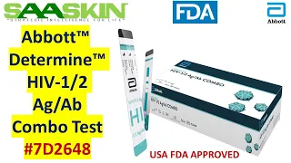 Abbott™ Determine™ HIV-1/2 Ag/Ab Combo Test | USA FDA Approved | #7D2648 | Abbott Point of Care