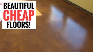 Amazingly cheap and stunningly beautiful floors - Easy DIY Stained Concrete