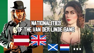 RED DEAD REDEMPTION 2 ☆ CHARACTERS NATIONALITIES ☆ VAN DER LINDE GANG EVERY NATIONALITY ( DUTCH ...)