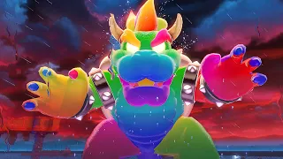 Bowser's Fury - Final Rainbow Fury Bowser Boss Fight 4K60FPS