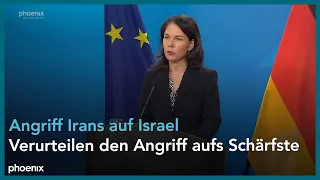 Statement von Außenministerin Annalena Baerbock zum Angriff des Irans auf Israel | 14.04.24