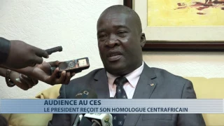 Visite de travail du Président Centrafricain du Conseil Economique et Social à Tabé Gbian
