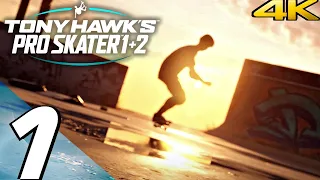 TONY HAWK'S PRO SKATER 1 + 2 REMAKE Gameplay Walkthrough Part 1 FULL GAME (4K 60FPS)