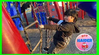 Outdoor playground for Kids|Haider having fun in park|
