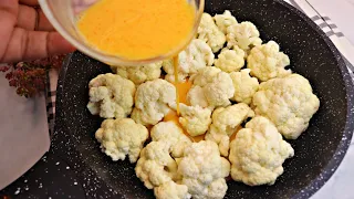 Cauliflower with eggs tastes better than meat-I make it almost every dinner! healthy & tasty,