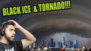 BLACK ICE PILE UP & TORNADO DESTROYS LOS SANTOS - GTA 5 MODS