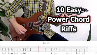 10 Easy Power Chord Guitar Riffs (with Tabs)