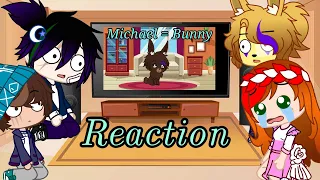 Aftons and Glitchtrap react to "Michael becomes a bunny" (requested)