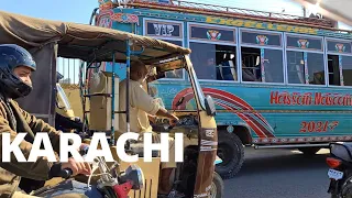 🇵🇰 KARACHI PAKISTAN, DRIVING THROUGH KARACHI, UBER RIDE, TRAFFIC IN PAKISTAN, 4K