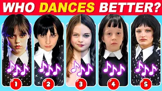 Who Dances Better? Wednesday Dance Edition 💃🖤💃 Salish Matter, Like Nastya, Otamatone, Jenna Ortega